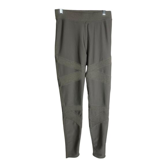 Alo Dark Green/Gray Leggings L - Picture 5 of 5